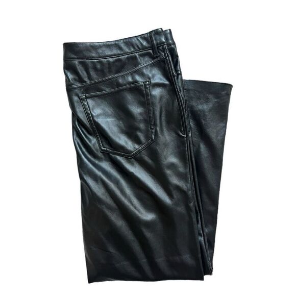NWT Joie Women's Limited Edition Straight Leg Style Faux Leather Pants - Sz 16 $ - Picture 4 of 5